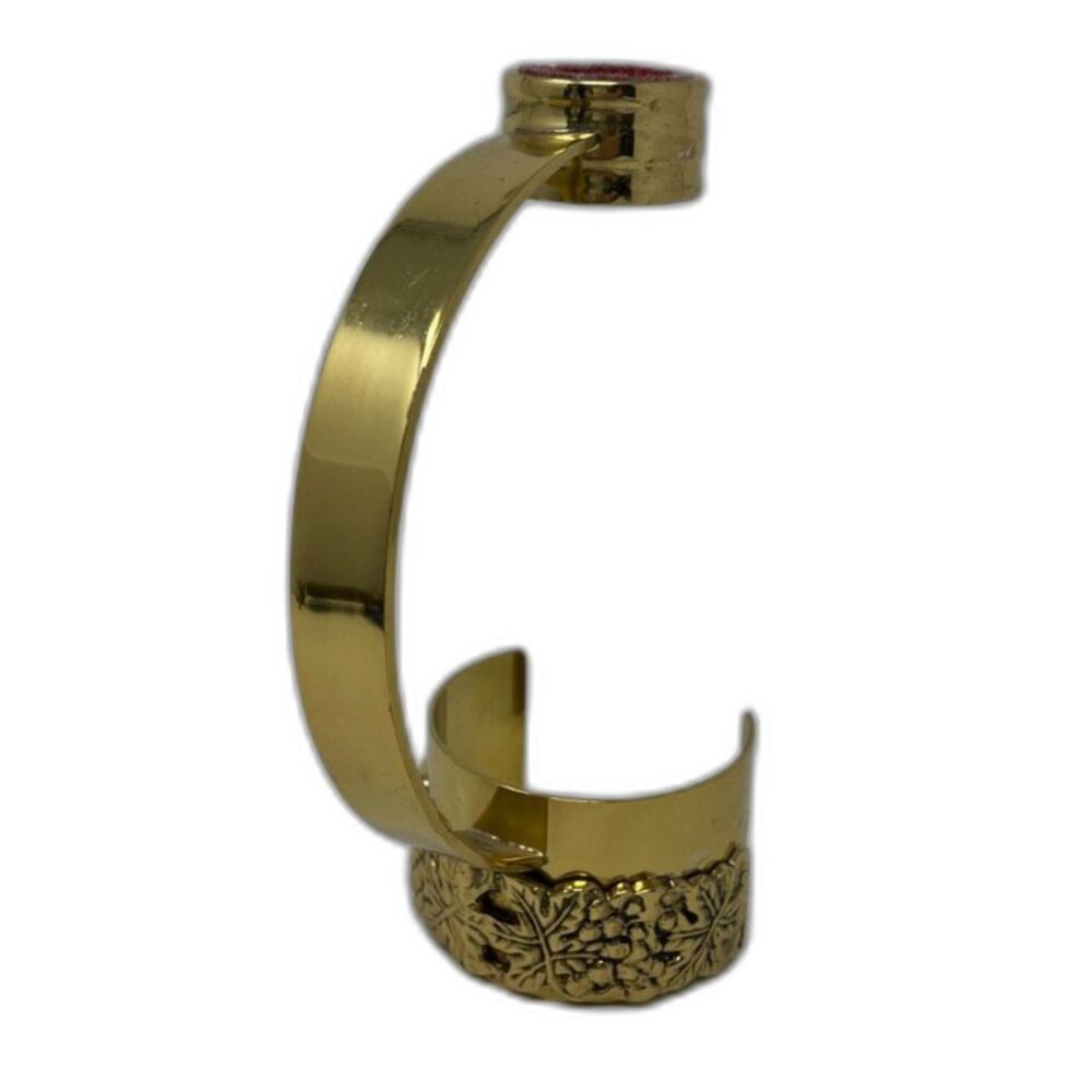 Vintage Connoisseur Deluxe Ornate Brass Steel Wine Bottle Holder & Pourer ~Gold